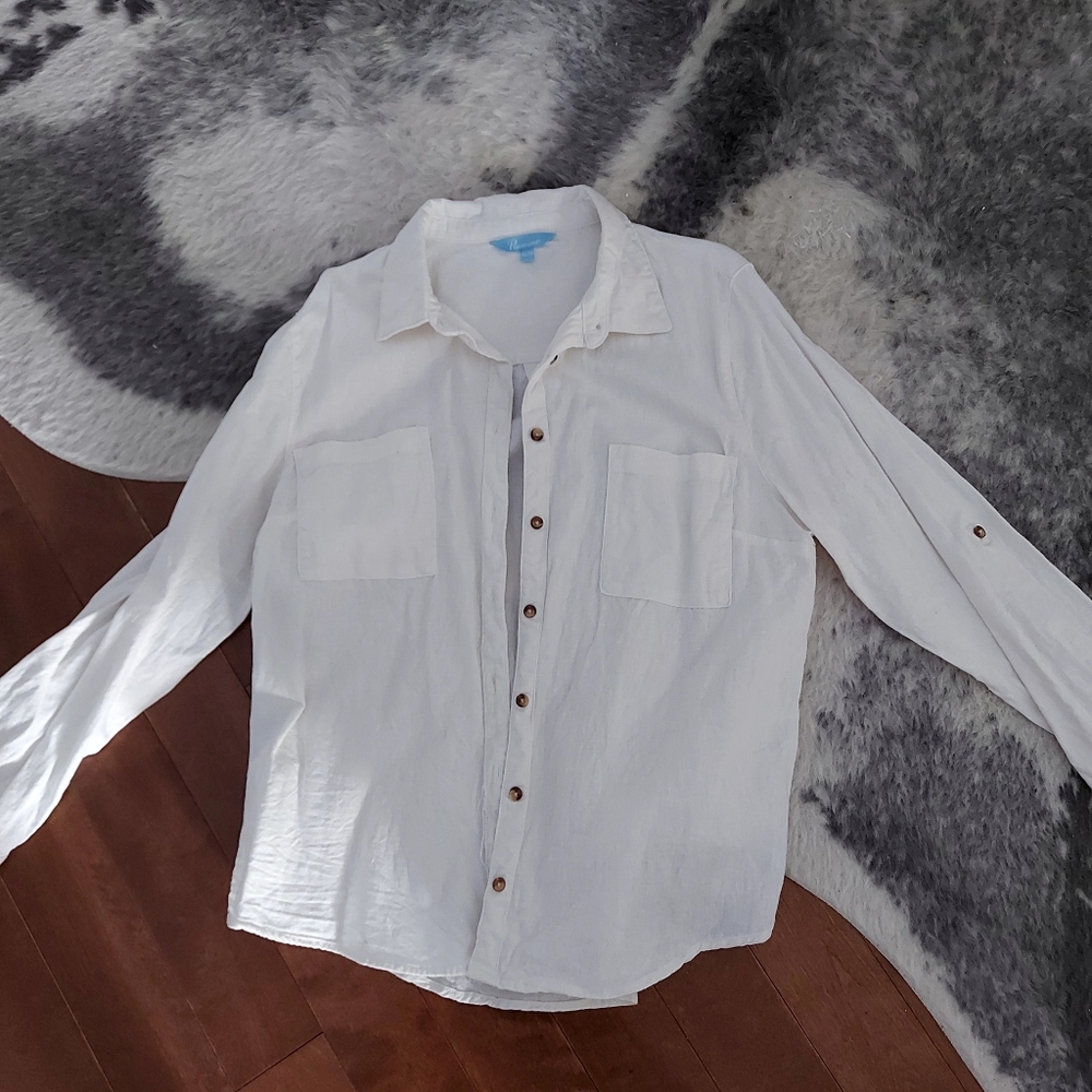 Penmans White Button-Up Shirt